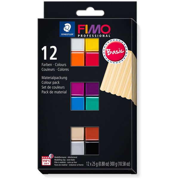 FIMO "Professional Basic" égethető gyurma készlet 12 különböző szín (FM8043C121)