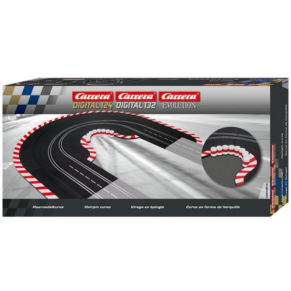 Carrera EVO/D132/D124 - 20613 kanyar útszűkülettel és padkával (GCX3021)