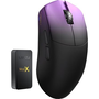 LAMZU MAYA X optikai USB / vezeték nélküli gaming egér lila-fekete
