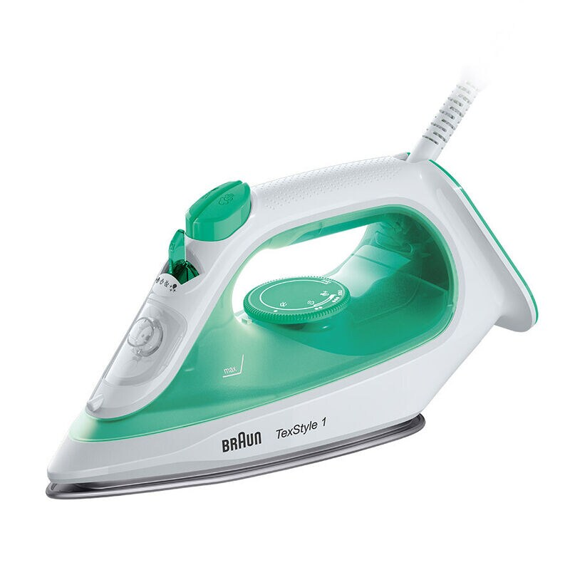 Braun TexStyle 1 SI 1040 GR Gőzölős vasaló Kerámia talp 2000 W Zöld, Fehér (0127407002)