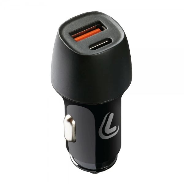 Lampa PowerTec Szivargyújtós USB gyorstöltő USB-A/Type-C 12/24V (0138718) (l0138718)