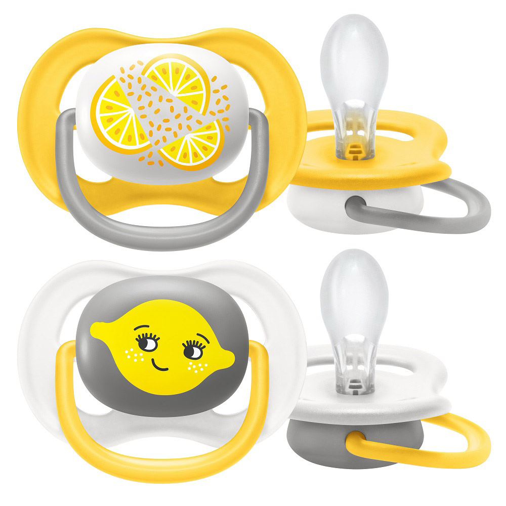 Philips AVENT játszócumi - ultra air 6-18hó neutral 2db citrus (MTTF-8710103982418)