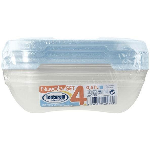 Tontarelli Nuvola ételtároló doboz 4x 0,5 l világoskék (9042473787)