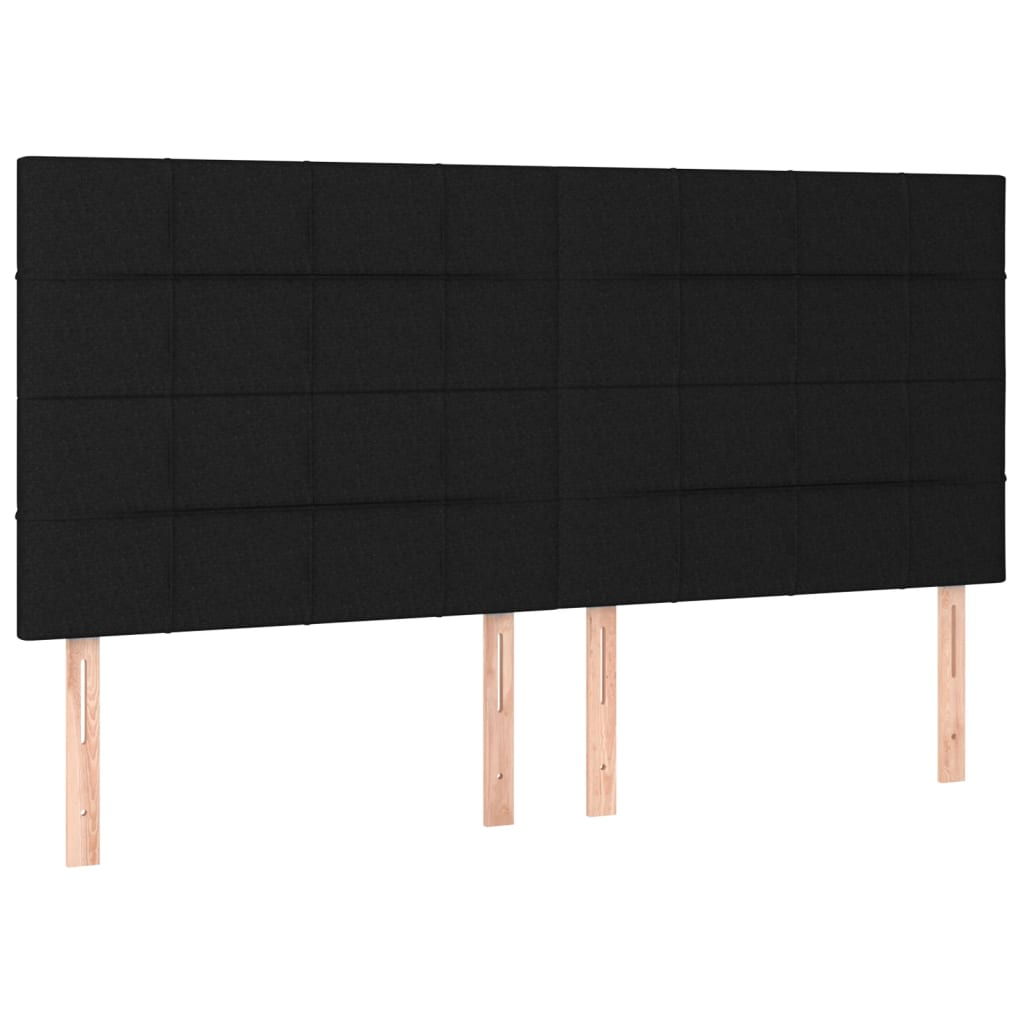 4 db fekete szövet fejtámla 100x5x78/88 cm (3116356)
