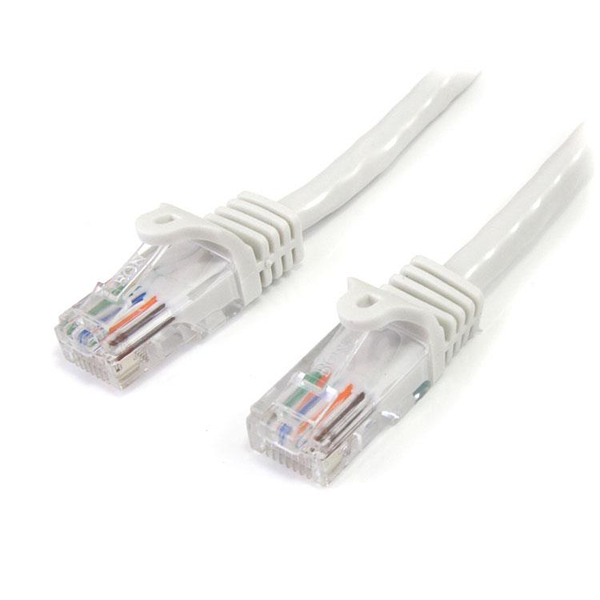 StarTech.com 45PAT1MWH netværkskabel Hvid 1 m Cat5e U/UTP (UTP)
