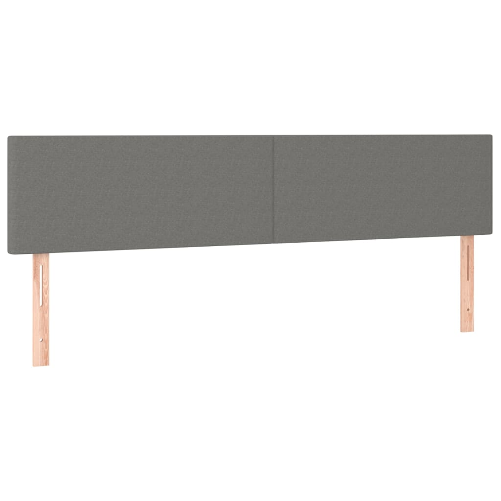 2 db sötétszürke szövet fejtámla 100x5x78/88 cm (345845)