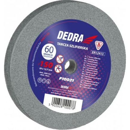  Dedra tarcza szlifierska 150x20x12.7mm, gradacja 60 (F10021)