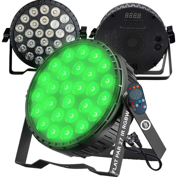 LIGHT4ME FLAT PAR 27 IR RGBW reflektor par efekt świetlny LED 27x6W RGBW LED 4w1
