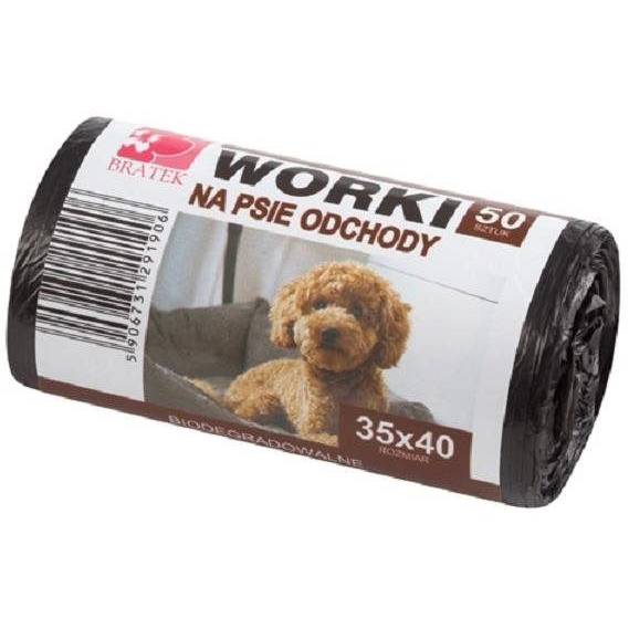 BRATEK Környezetbarát tasak kutyaürülékhez 50 db (5906731291906)
