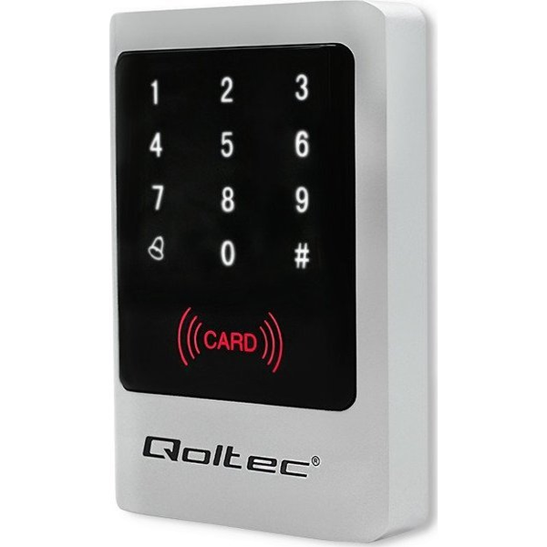 Qoltec 52444 Cerradura Con Código Mimas Con Lector Rfid Código | Tarjeta | Llavero | Botón De Timbre | Ip68 | Em