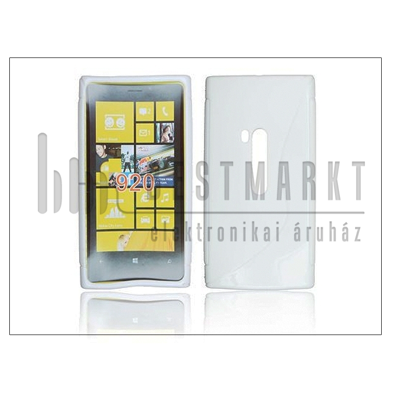 Nokia Lumia 920 szilikon hátlap - S-Line - fehér (PT-834)