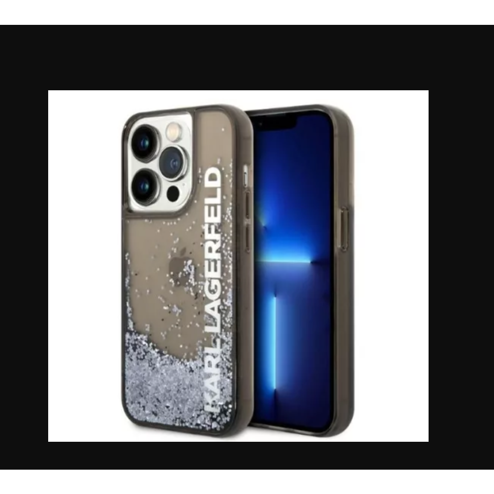 Karl Lagerfeld Apple iPhone 14 Pro Hátlapvédő Tok - Fekete (KLHCP14LLCKVK)