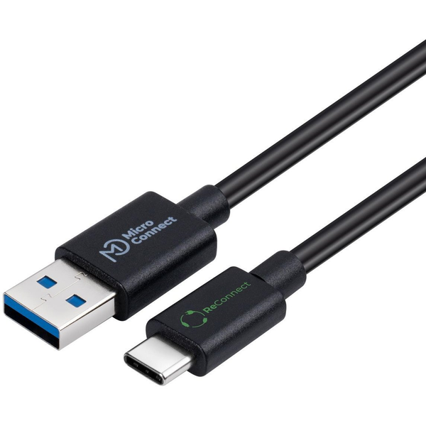 Microconnect ECO-USB3.2CA0.25 cavo USB USB 3.2 Gen 2 (3.1 Gen 2) 0,25 m USB A USB C Nero
