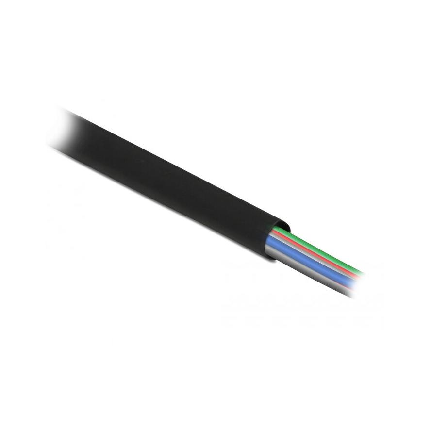 Delock Fekete hőcsökkentő cső 2 m x 8 mm (18980)