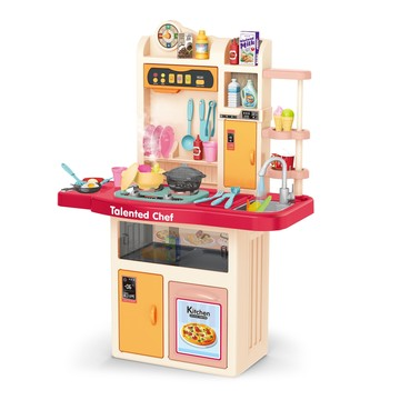 Manyuk Toys Szuperséf kiskonyha szett, barack színű - 74 db-os (922-105)