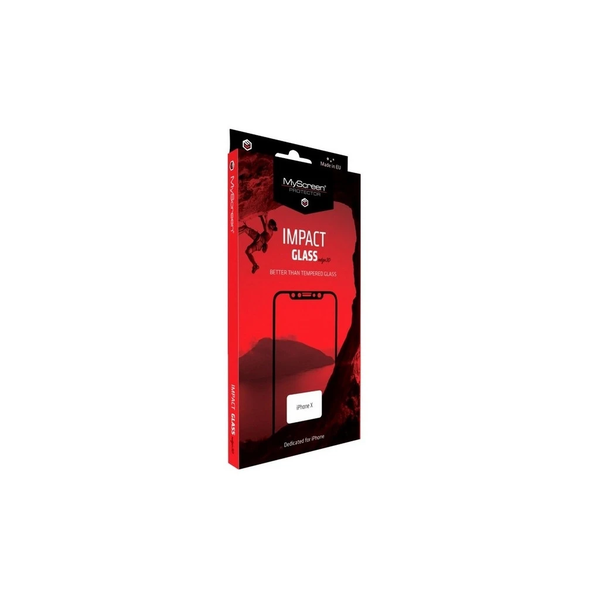 MS ImpactGLASS Edge 3D Sam N970 Note 10 készülékhez – Anti-shock, teljes képernyős hibrid üveg 6H, fekete