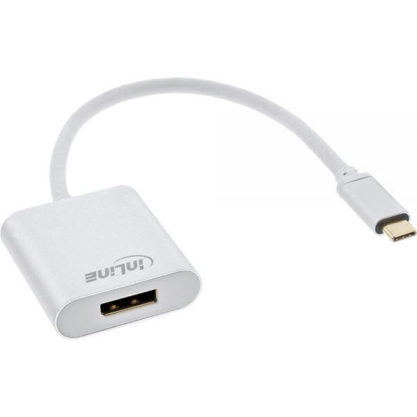 InLine 64102S video átalakító kábel 0,2 M USB C-típus DisplayPort Ezüst (64102S)