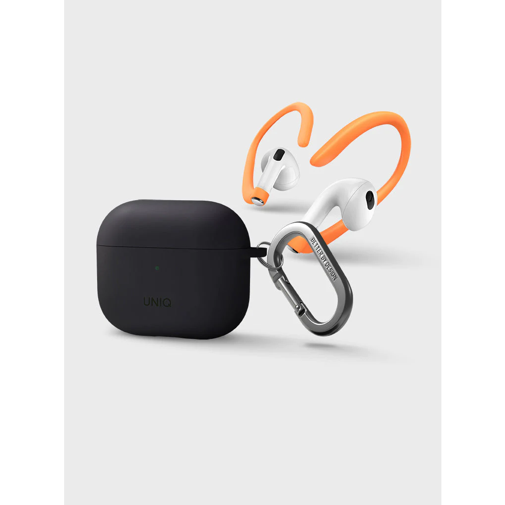 Uniq Nexo Apple Airpods (3. gen) tok fülkampóval - Szürke (UNIQ-AIRPODS(2021)-NEXOGRY)