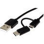 Roline USB kábel USB 2.0 USB-A dugó, USB-C® dugó, USB mikro B dugó 1.00 m Fekete 11.02.8328