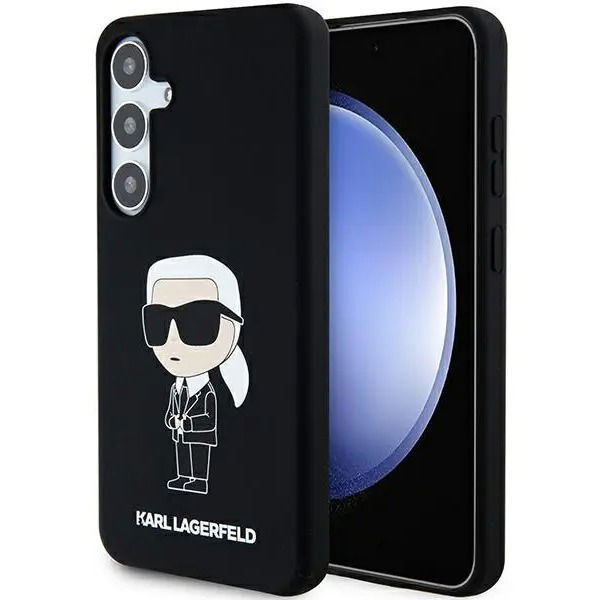 Karl Lagerfeld Liquid Silicone Ikonik NFT Samsung Galaxy S24 fekete tok (KLHCS24SSNIKBCK)