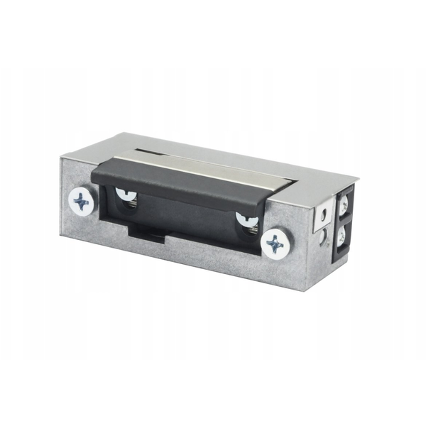 Elektrozaczep ES1-004, do furtek, ze stalowym zaczepem, z wyłącznikiem (blokadą) oraz z pamięcią 12V AC/DC