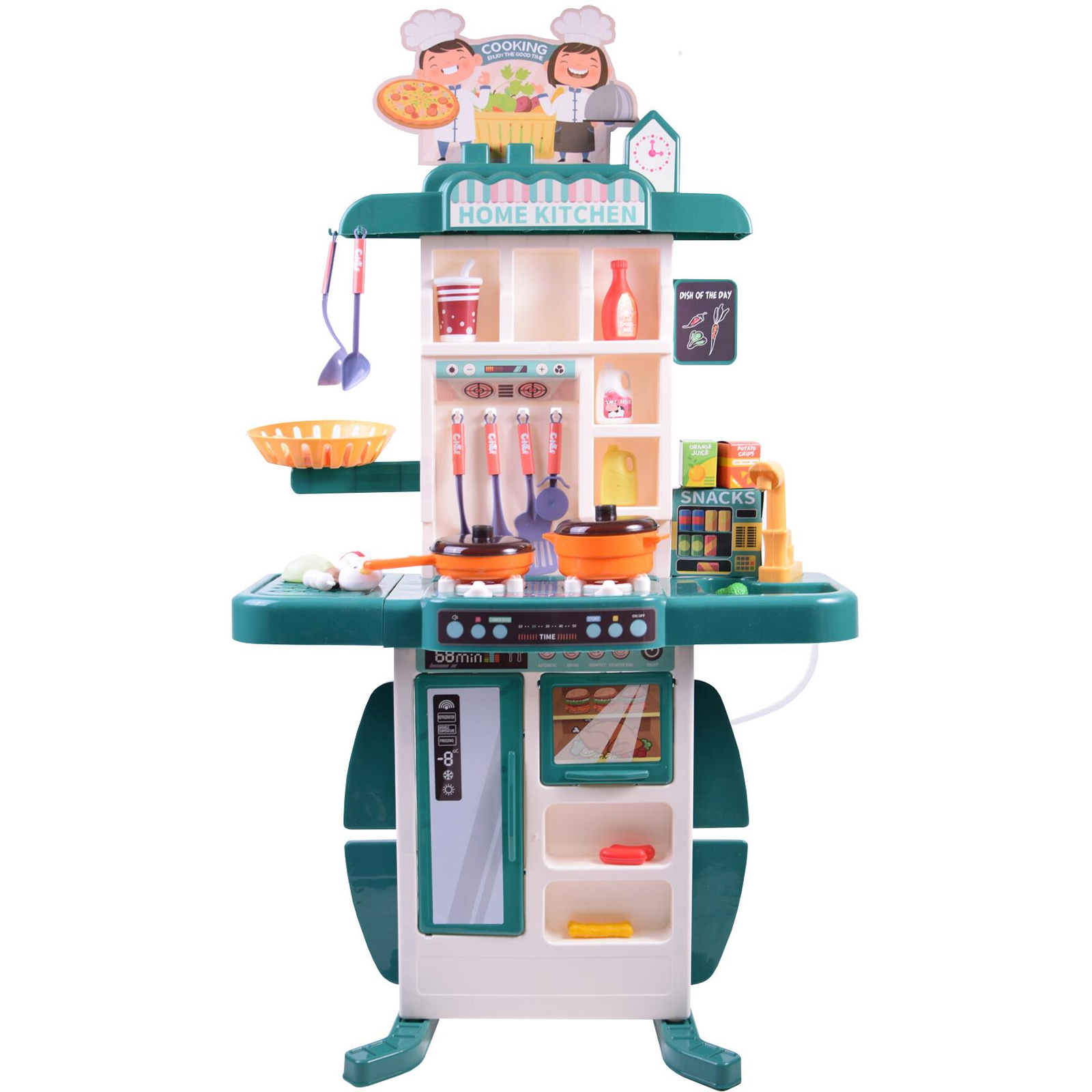 Aga4Kids műanyag játékkonyha MR6134, zöld (MR6134)