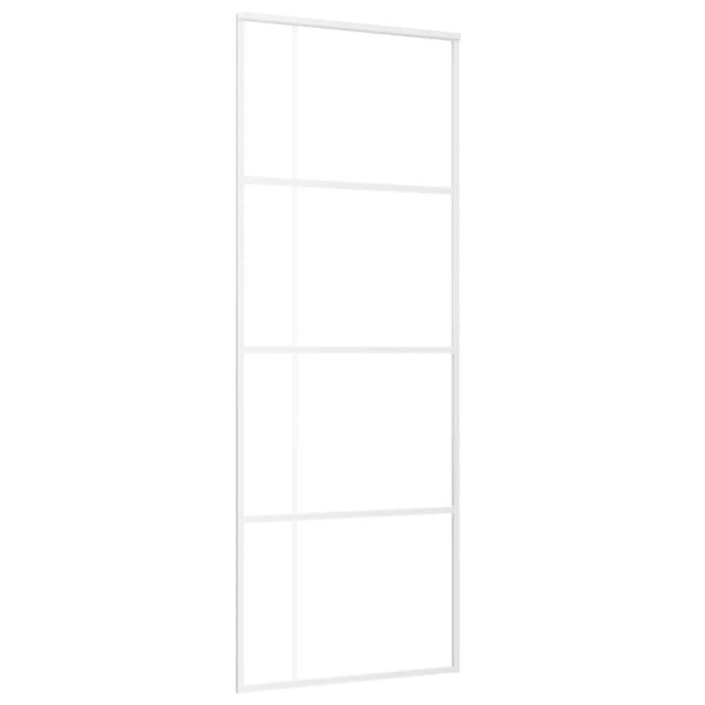 fehér matt ESG üveg és alumínium tolóajtó 76x205 cm (151681)