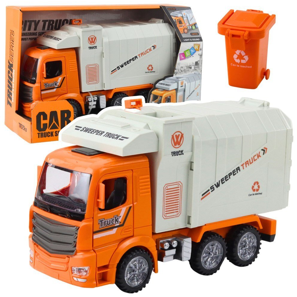 Lean Toys Szemétkocsi Városi Fényei Narancssárgán Hangzanak (28829)