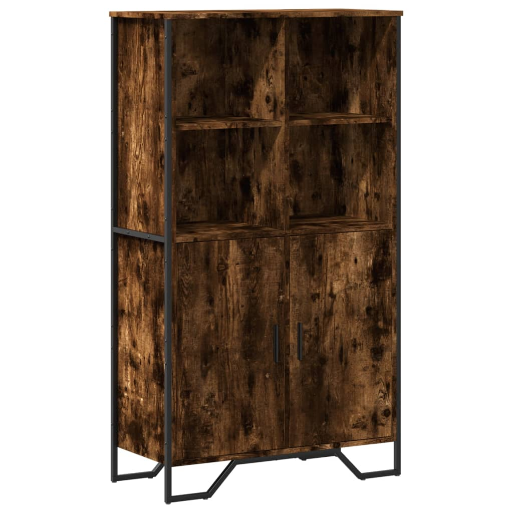 füstös tölgy színű szerelt fa magasszekrény 79,5x35,5x137,5 cm (3295309)