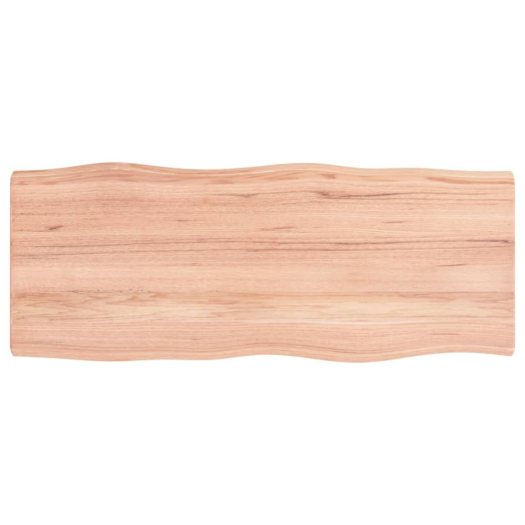 világosbarna asztallap 100x40x(2-4)cm kezelt tömör élőszegélyes (363948)