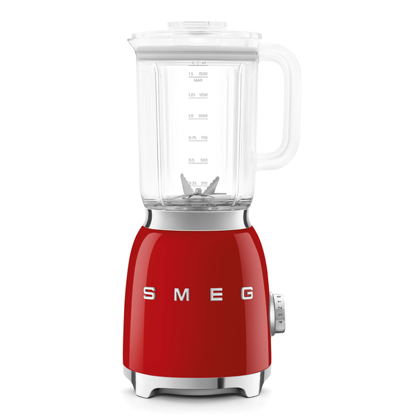 Блендер Smeg BLF03RDEU, 50's Style, 800 W, 1.5 л кана, 4 скорости на мощност, 6 функции, Червен