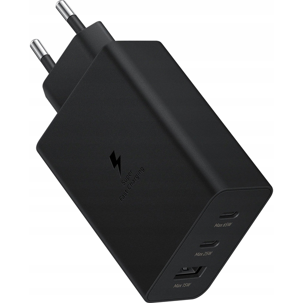 Polnilec USB z Power Delivery in Quick Charge 65 W črn, bulk