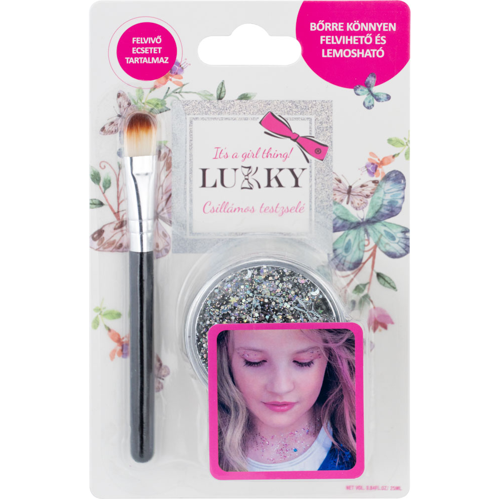 Lukky: Csillámos testzselé - Ezüst (T11926)