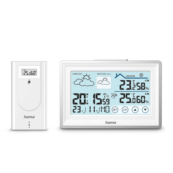 Hama 00222228 Bahamas LCD Meteorológiai időjárás állomás - Fehér