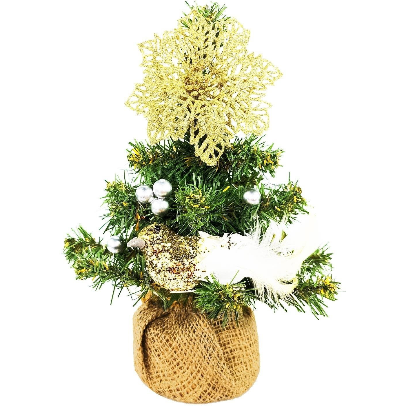 LAALU TINY 4 - karácsonyfa feldíszítve cserépben - 14 dísz, 25 cm (LAU-2412-25N)