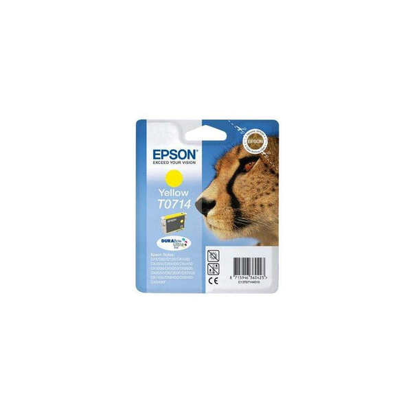 Epson T0714 blækpatron 1 stk Original Standard udbytte Gul