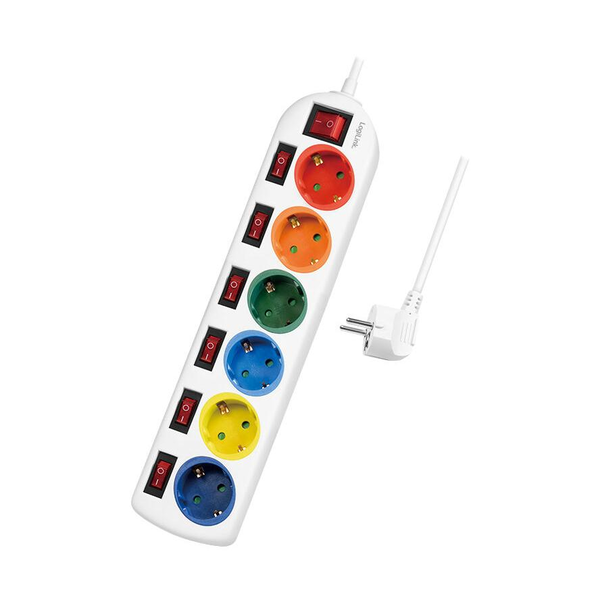 LogiLink LPS259 prolunghe e multiple 1,5 m 6 presa(e) AC Interno Bianco