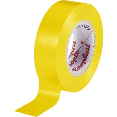 PVC elektromos szigetelő szalag (H x Sz) 25 m x 15 mm, sárga PVC 302 Coroplast, tartalom: 1 tekercs (302-25-YE)