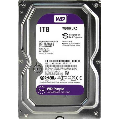 Western Digital Purple 3.5" 1TB 5400rpm 64MB SATA3