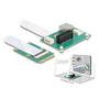 Delock Átalakító Mini PCIe apa - PCI Express x1 csatlakoztató hajlékony kábellel és USB porttal (64345)