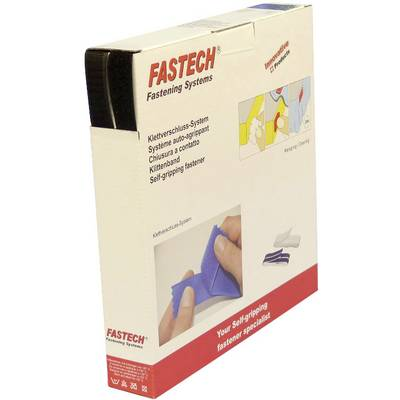 Tépőzár Felvarrható Bolyhos és horgos fél (H x Sz) 25 m x 20 mm Fekete Fastech B20-STD-HL999925 25 m (B20-STD-HL999925)