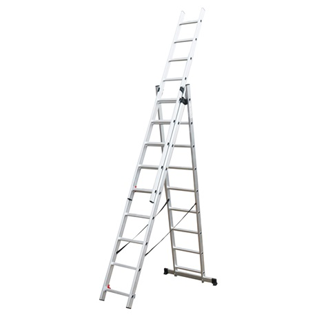 Fieldmann FZZ 4309 háromrészes univerzális alumínium létra, 3x9 fokos