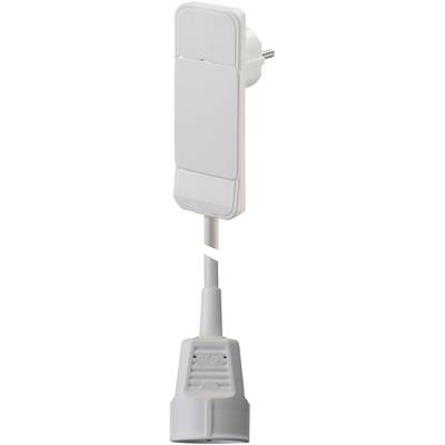 Lapos dugós hálózati hosszabbítókábel, 1,6 m, fehér, H05VV 3G 1,5 mm2, NVB 104554 (104554)