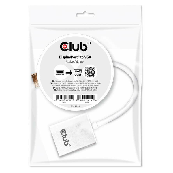 CLUB3D CAC-2003 tussenstuk voor kabels Zwart