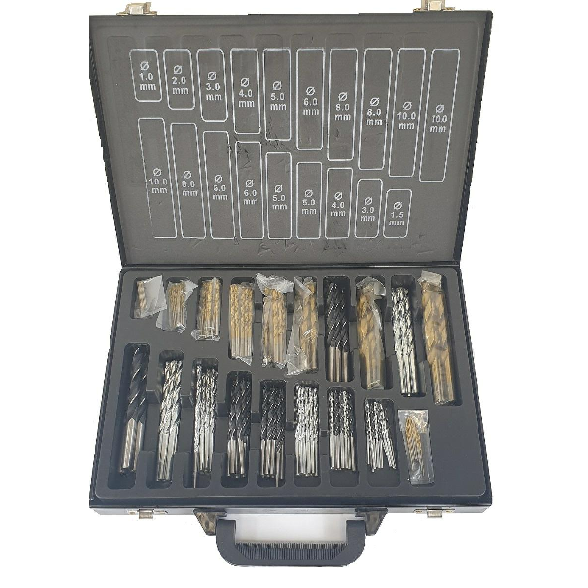 Fúrószár készlet 160 db-os fa fém beton 1-10MM (10427)