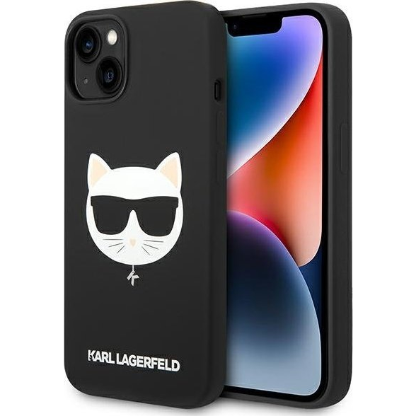 Karl Lagerfeld Silicone Choupette Head Apple iPhone 14 Plus Magsafe hátlap tok, fekete (KLD1083)