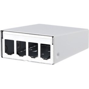 Metz Connect 130861-0402-E 4 port Hálózati patchpanel Szereletlen 1 ME Fehér Alkatrészek nélkül (26.11.0718)