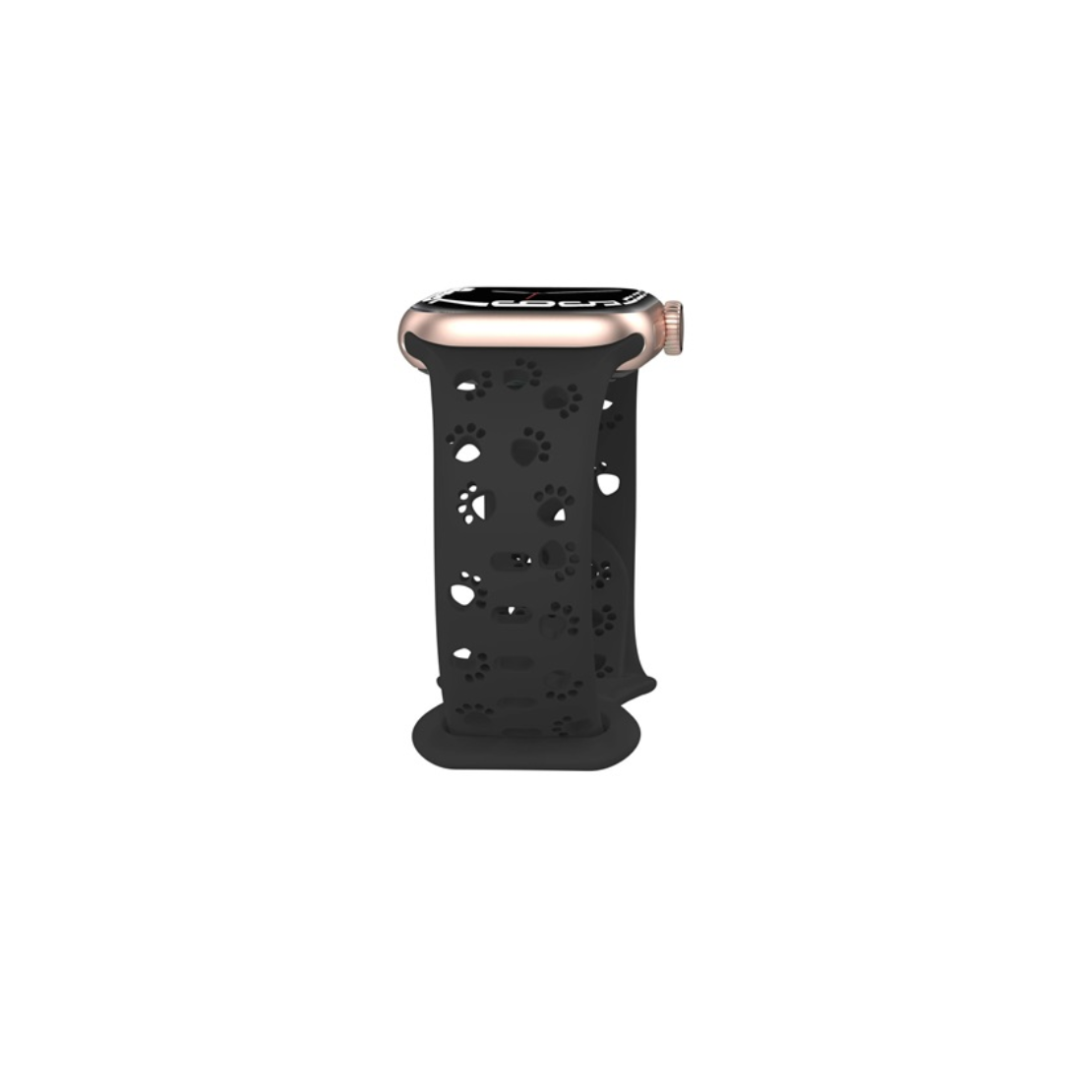 Mybandz Paw Apple Watch Szilikon Okosóra Szíj 40/41/42 mm - Fekete/Mintás