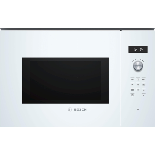 Bosch Serie 6 BFL554MW0 микровълнова печка Бяла Соло микровълна Вграден 25 Д 900 W