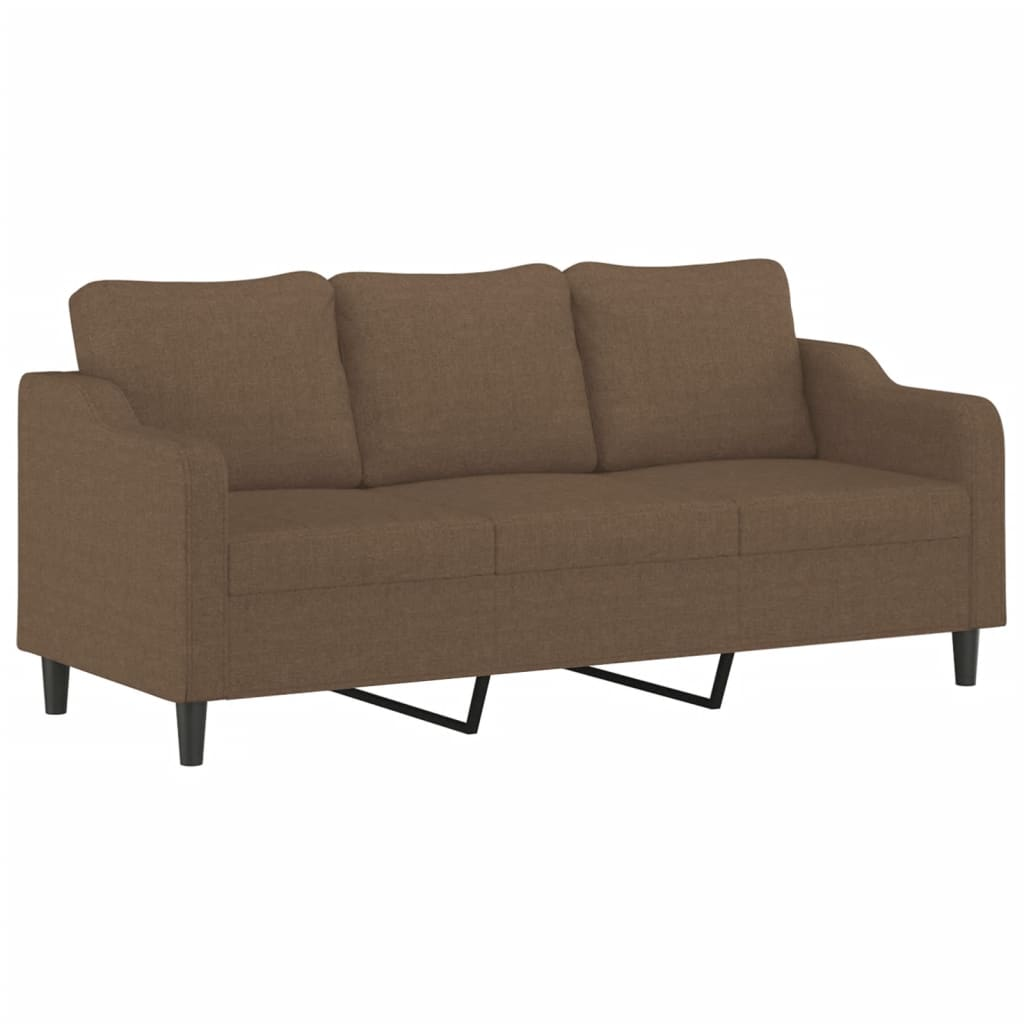 3 személyes barna szövetkanapé 180 cm (359370)